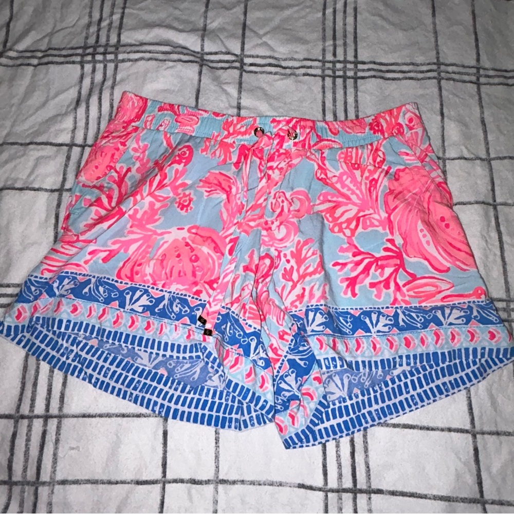 Lilly Pulitzer XS Floral Pink and Blue Shorts